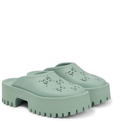 green gucci clogs